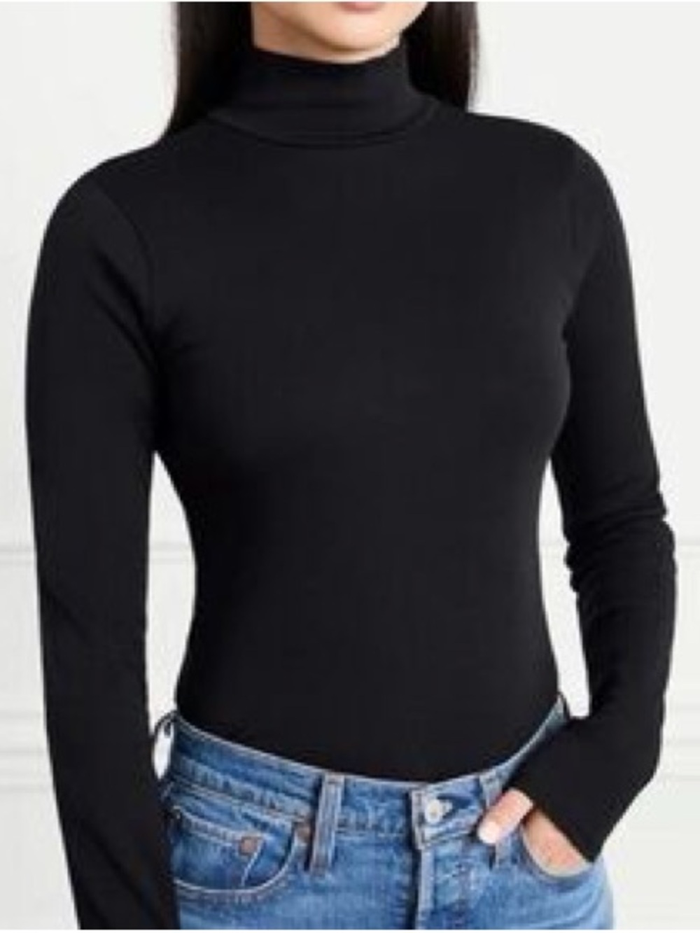 HILL HOUSE Turtleneck Long Sleeve Basic Bodysuit Super Soft
